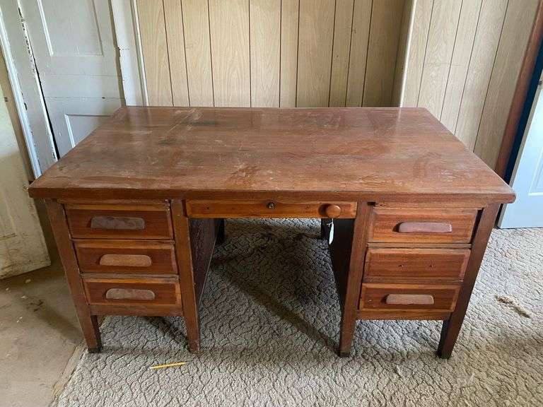 Vintage wooden office desk 60x36x30.5