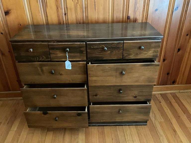 Dark pine chest of drawers 41.5x15x34