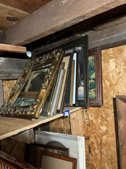 Gilt frame and framed prints lot