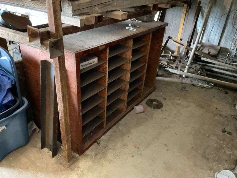 Plywood shelf unit