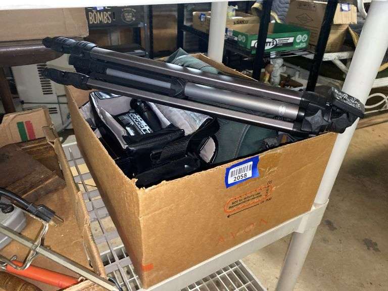 Video camera, tripod, camera cases