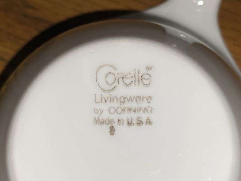 Vintage Corelle Green Spring Blossoms dinnerware