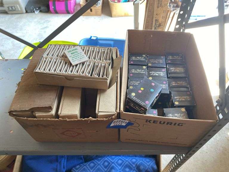 Advertising matchbooks and canisters: Masland Carpets/ Carlisle and Colonial Motel/ Harrisburg