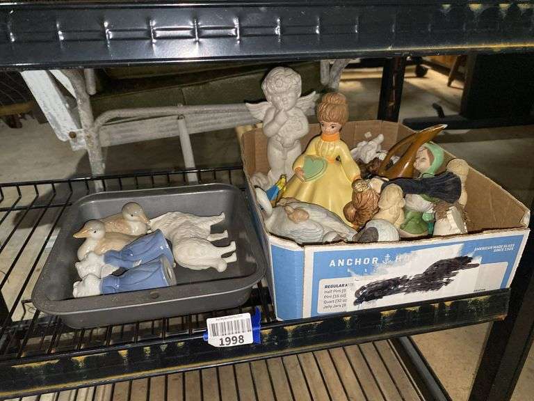 Bird, animal, and people figurines lot
