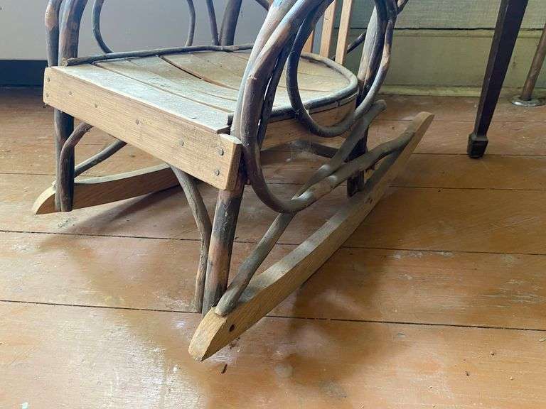 Childs Adirondack twig rocker
