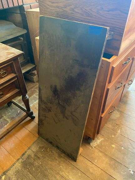 Oak finish base and top cabinets 36x18x24, 43x24x34.5, (2) 60x12x42, 18x12x42, 14x12x42, 30x12x36, 23.5x23.5x42, 54x24x35 - no contents