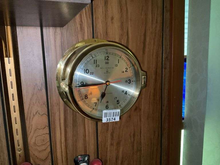 Bell Clock Co. quartz ship bell wall clock
