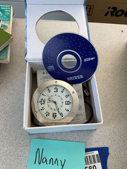 Clock Nanny cam in box