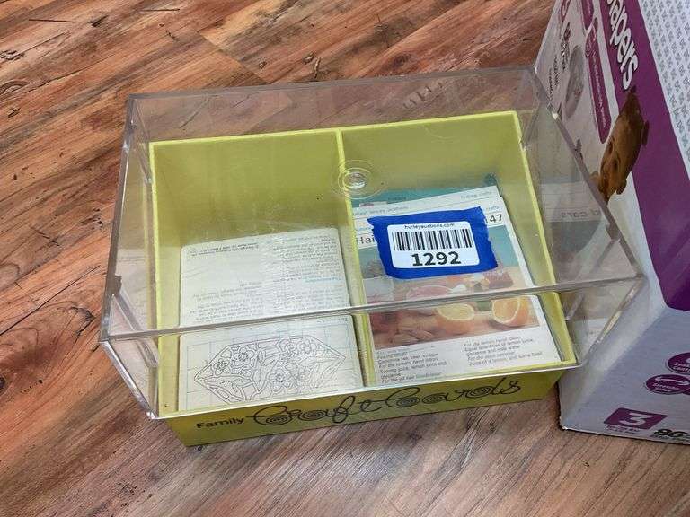 Recipe card files and cooking magazines