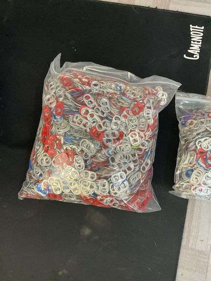 Soda can pop top tabs