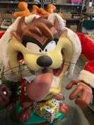 Looney Tunes Tazmanian Devil animated Christmas figure