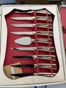 Vintage Regent Sheffield carving and cutlery set in original box
