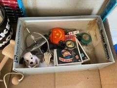 Vintage comic magnets in box, Garbage Pail Kids cards, Mickey mouse mug, misc