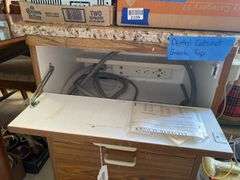 Dental cabinet w/ granite stone top - no contents