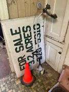Echo string trimmer, traffic cones, wooden FOR SALE sign