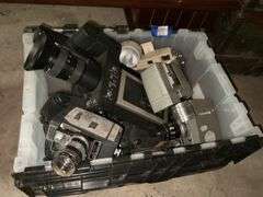 Vintage 8mm movie cameras, and RCA Newvicon video camera, misc cameras