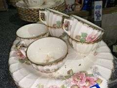 American Limoges China Rose pattern dinnerware