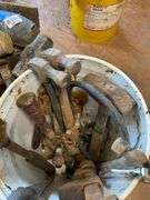 Tool lot including: hammers, mallet, monkey wrench, misc