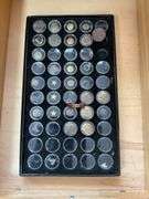 Military buttons and insignia