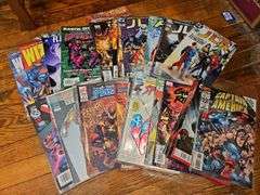 Comic books including: JLA, Flash, Captain America