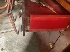 Cottage washstand w/ knotty pine door