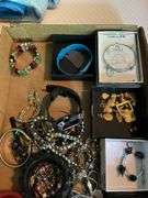 Costume jewelry: bangle and other bracelets, charms, misc