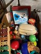 Toys including: Fisher Price xylophone and pull toy dog