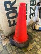 Echo string trimmer, traffic cones, wooden FOR SALE sign