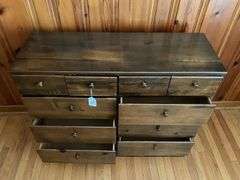 Dark pine chest of drawers 41.5x15x34