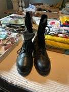 Black leather boots sz: 9.5W