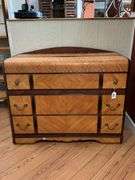 Waterfall chest of drawers w/ fancy veneer 46x20x34