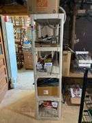 Plastic shelf unit - no contents, MUST COME DURING LAST 2 HOURS OF PICKUP FOR THIS ITEM.