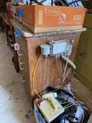Dental cabinet w/ granite stone top - no contents