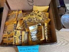 Vintage 1960s new old stock safety pins on cards