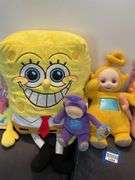 Character collectibles including: SpongeBob, Teletubbies