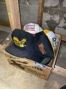 Box of baseball caps