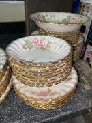 American Limoges China Rose pattern dinnerware