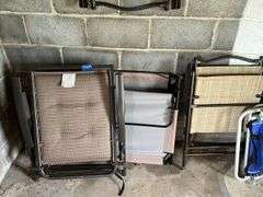 Folding patio chairs lot