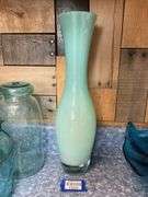 Polish blown art glass vase w/ label