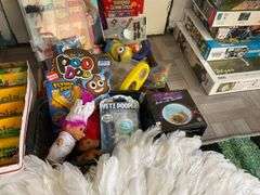 Play costumes, Crayons, troll doll, My Little Ponys, misc toys