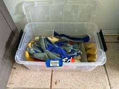 Tote of work gloves