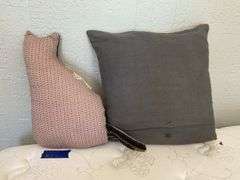 Crazy quilt cat pillow, and cat patchwork throw pillow
