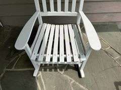 White porch rocker