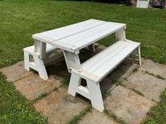 Folding picnic table w/ benches 56x58.5