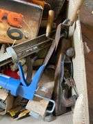 Plane, caulking guns, trowels, hand pump, misc