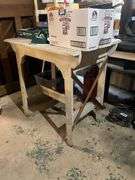 Wooden stand painted white - no contents 36x34x23.5