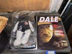 Dale Earnhardt Sr DVD set, bear, and book