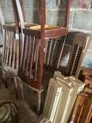 Set of four wooden dining chairs