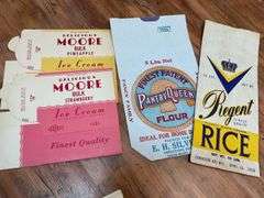 Advertising containers, labels, and bags