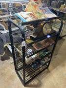 Metal shelf unit - no contents, MUST COME DURING LAST 2 HOURS OF PICKUP FOR THIS ITEM.